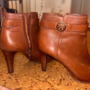 Tory Burch Tan Leather Heeled Boots